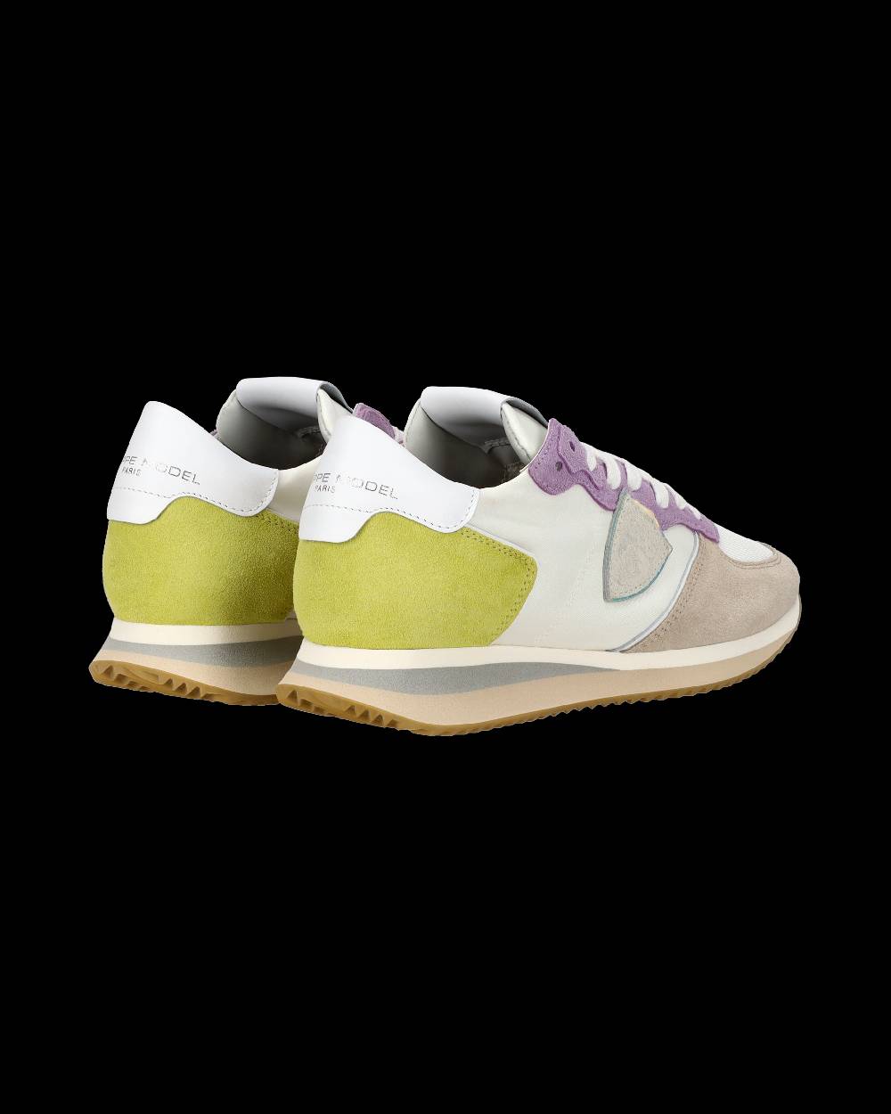 Philippe Model Sneaker casual Trpx da donna in nylon e pelle - Bianco e viola Outlet
