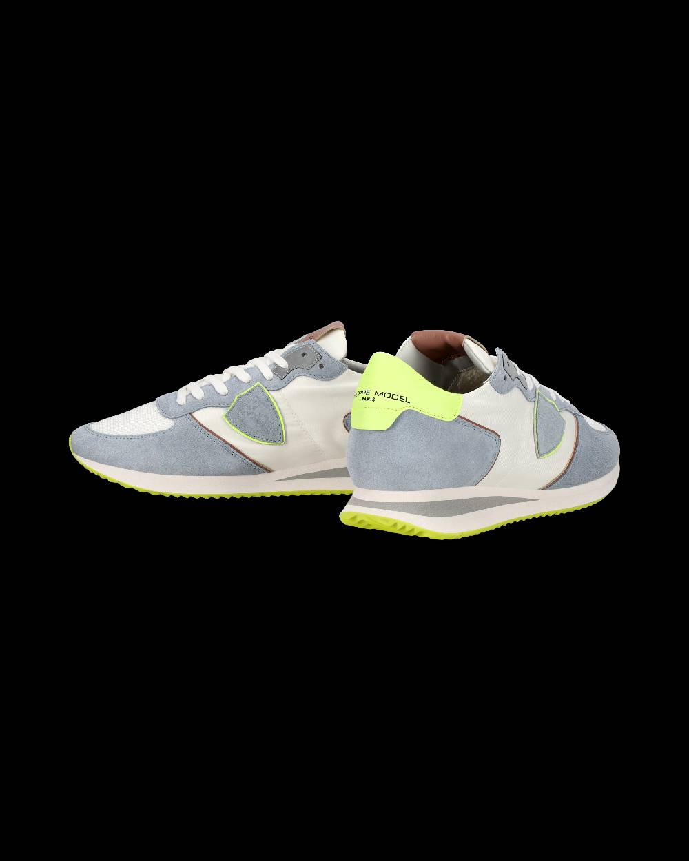 Philippe Model Sneaker casual Trpx da uomo in nylon e pelle - Azzurro e giallo I Più Venduti