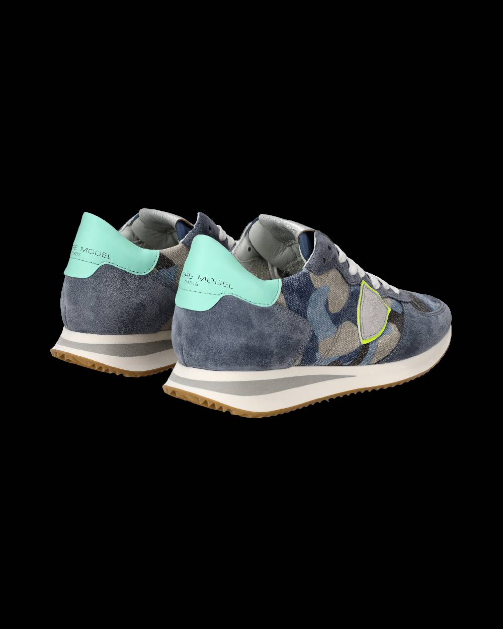 Philippe Model Sneakers Trpx da Donna Blu e Gialle in Tessuto Tecnico Vendite Flash