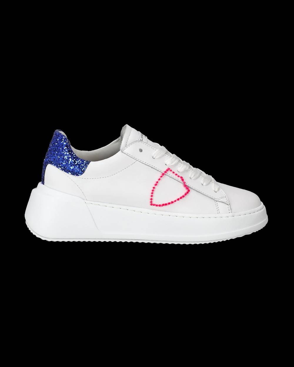 Philippe Model Sneaker basse Tres Temple donna - bianco e bluette Vendita