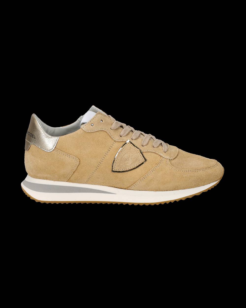 Philippe Model Sneakers Trpx da Donna Beige in Pelle Scamosciata Spedizione Gratuita