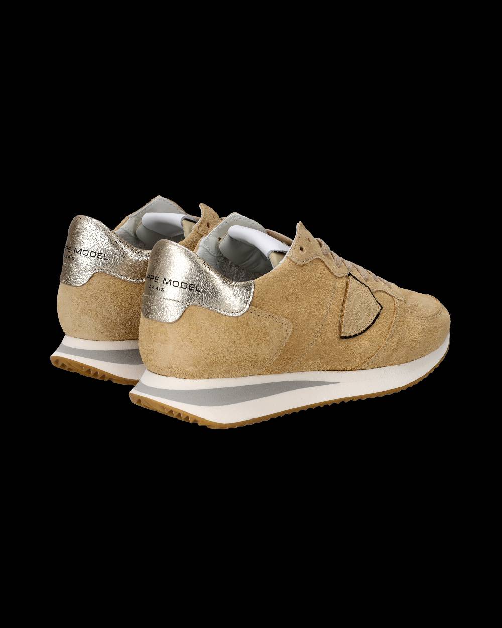 Philippe Model Sneakers Trpx da Donna Beige in Pelle Scamosciata Spedizione Gratuita
