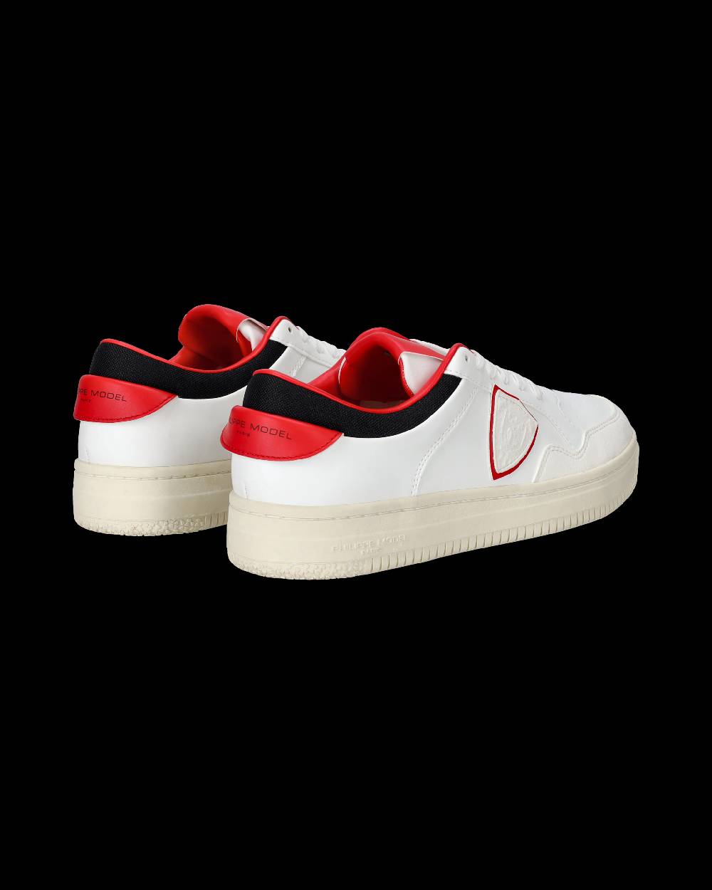 Philippe Model Sneakers Lyon da Uomo Bianche e Rosse in Pelle Riciclata Soddisfazione Garantita