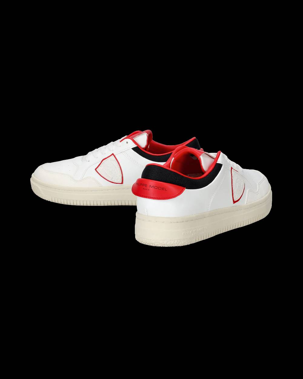 Philippe Model Sneakers Lyon da Uomo Bianche e Rosse in Pelle Riciclata Soddisfazione Garantita