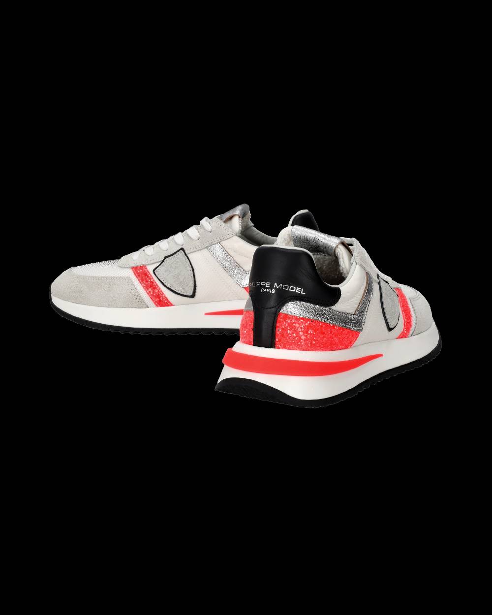 Philippe Model Sneakers Tropez 2.1 Donna Bianche e Arancioni in Pelle Scamosciata Qualità Garantita