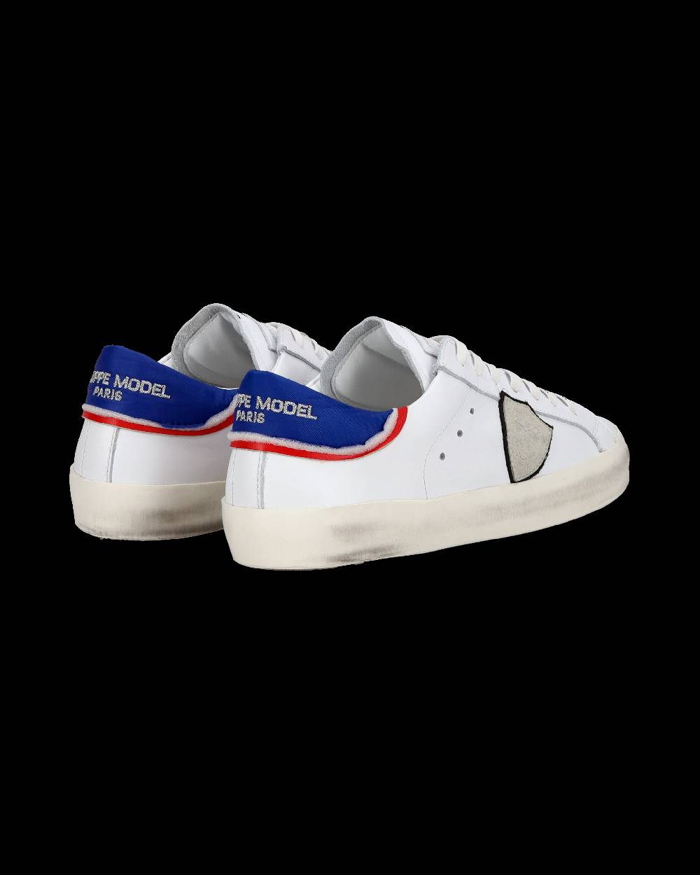 Philippe Model Sneakers basse Paris da Bambino in pelle, Bianco Blu Acquista Ora
