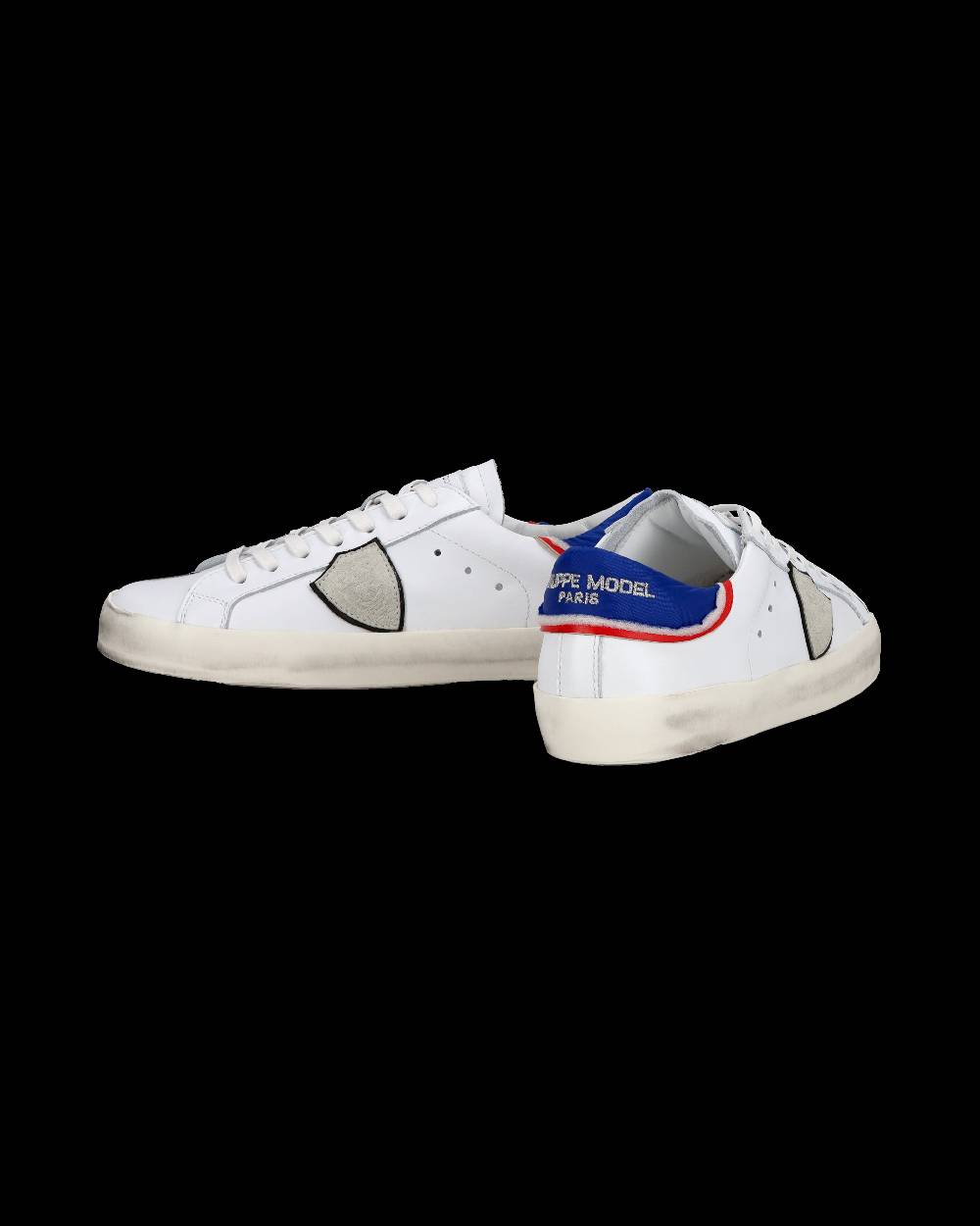 Philippe Model Sneakers basse Paris da Bambino in pelle, Bianco Blu Acquista Ora
