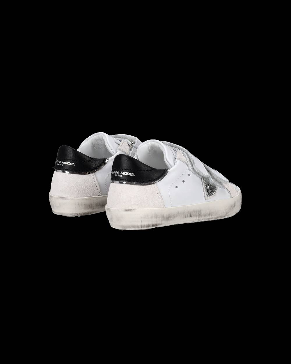 Philippe Model Sneakers Prsx Sportif da Bambini Bianche e Argento in Pelle Consegna Veloce