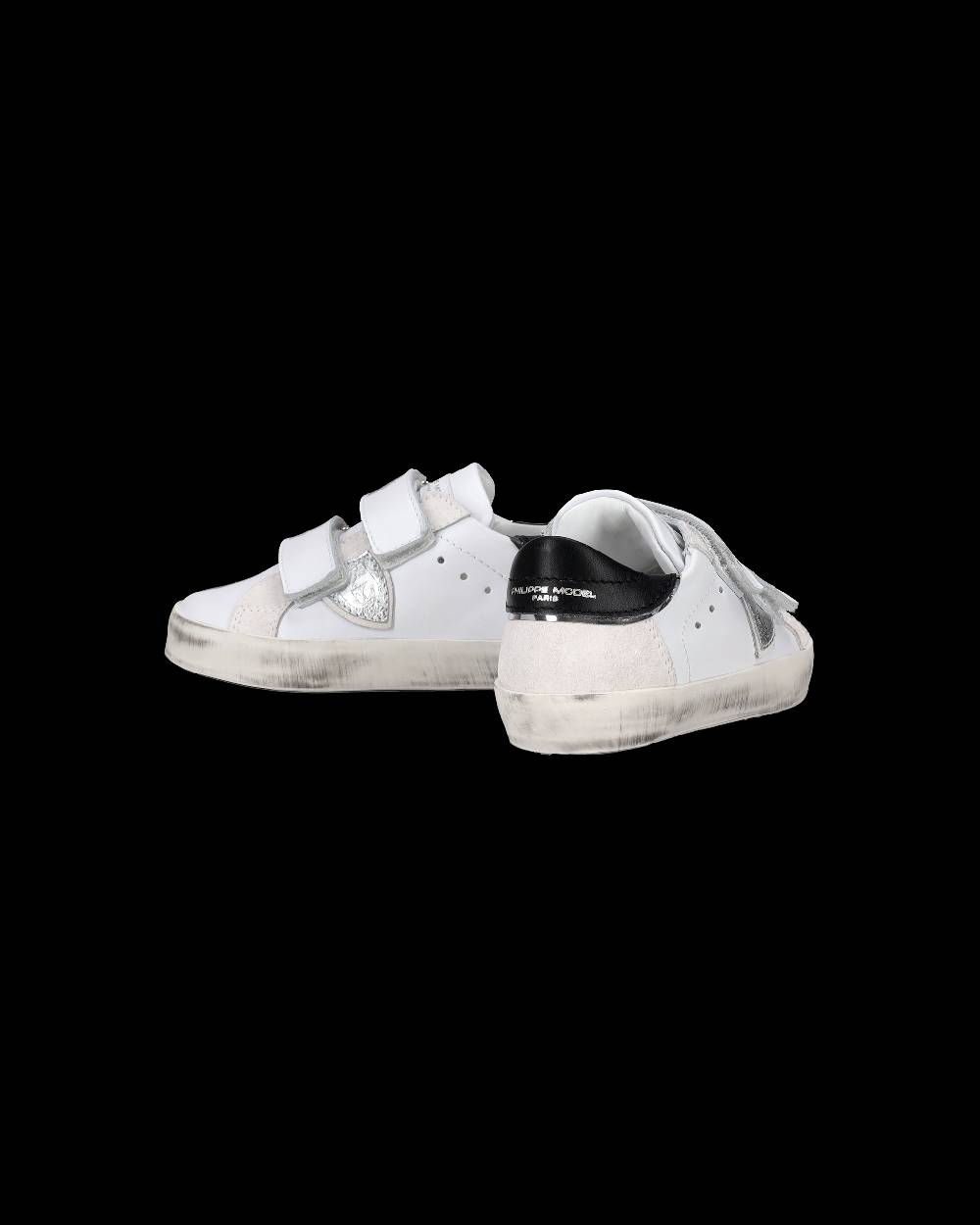 Philippe Model Sneakers Prsx Sportif da Bambini Bianche e Argento in Pelle Consegna Veloce
