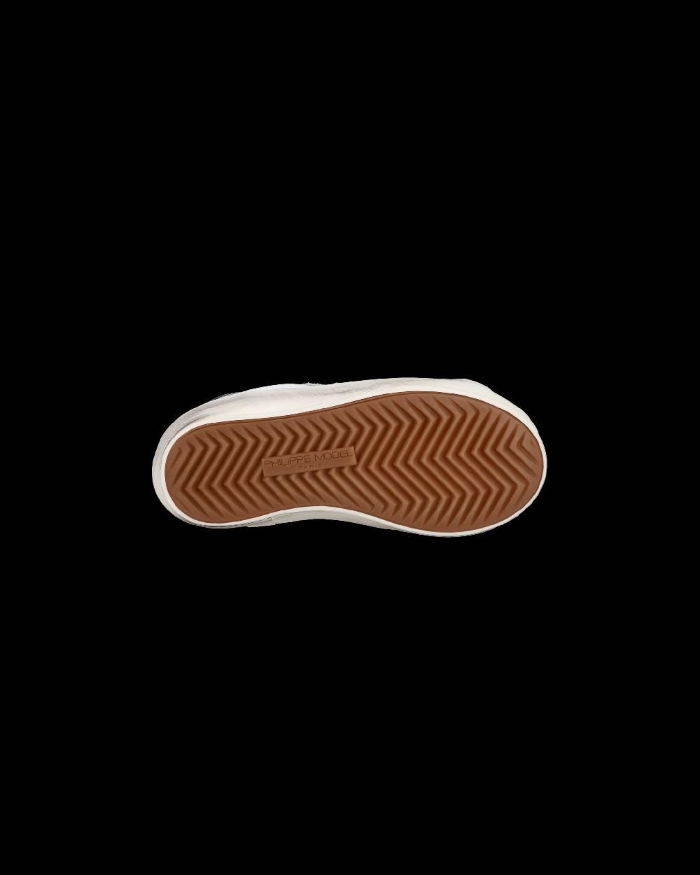 Philippe Model Baby Paris Low-Top Sneakers in Leather, White Black Promozione Limitata