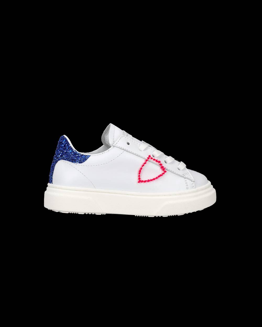 Philippe Model Scarpe da Bambini Temple Bianche e Blu in Pelle Convenienza