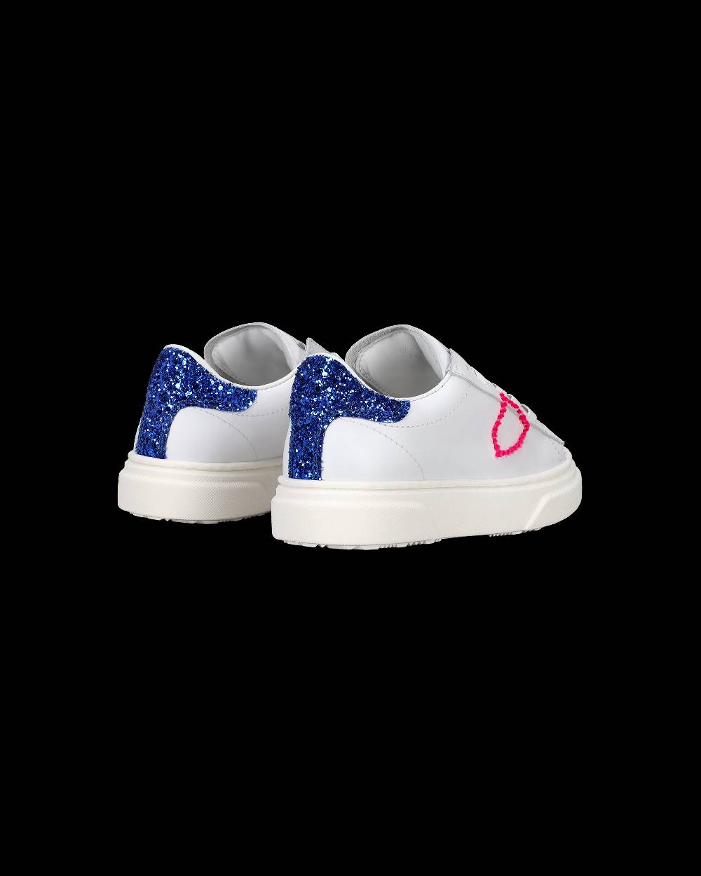 Philippe Model Scarpe da Bambini Temple Bianche e Blu in Pelle Convenienza