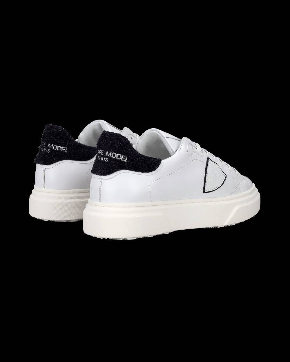 Philippe Model Sneakers Temple da Bambini Bianche e Blu in Pelle Sconto