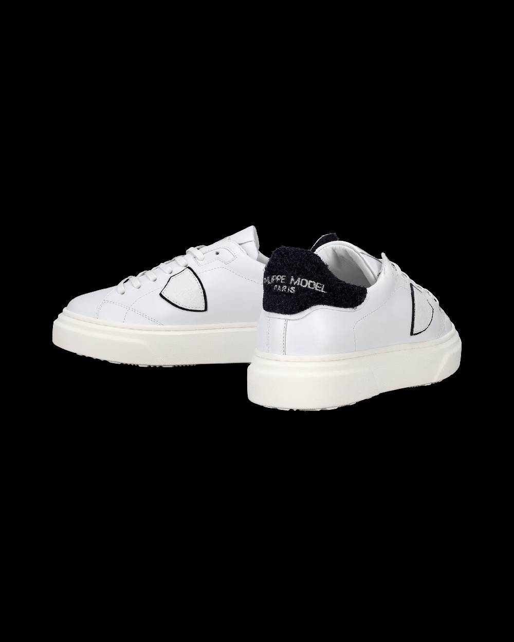 Philippe Model Sneakers Temple da Bambini Bianche e Blu in Pelle Sconto
