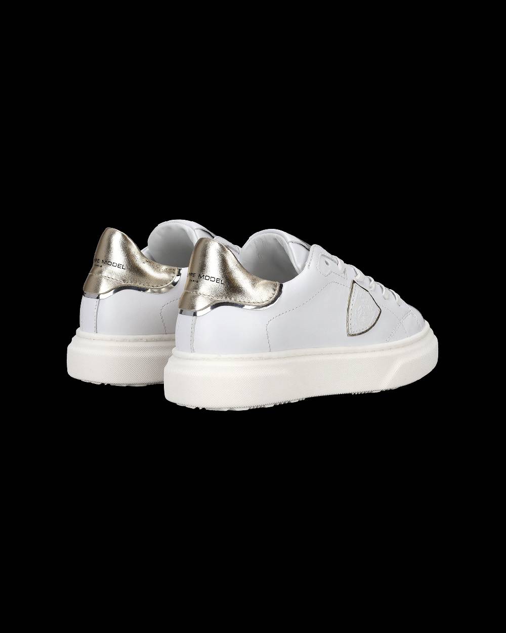 Philippe Model Sneakers Temple da Bambini Bianche e Oro in Pelle Online