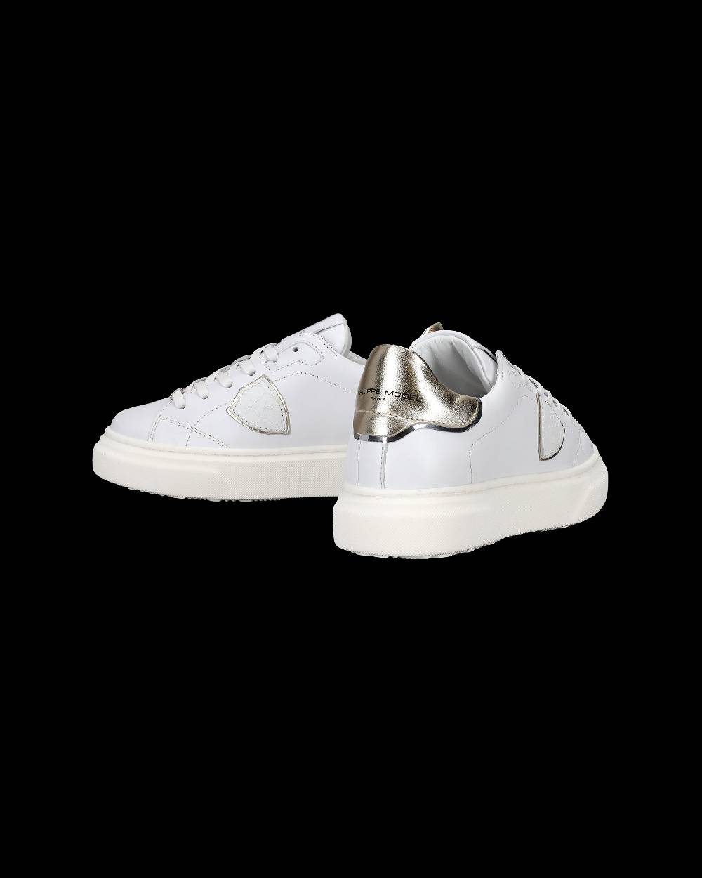 Philippe Model Sneakers Temple da Bambini Bianche e Oro in Pelle Online
