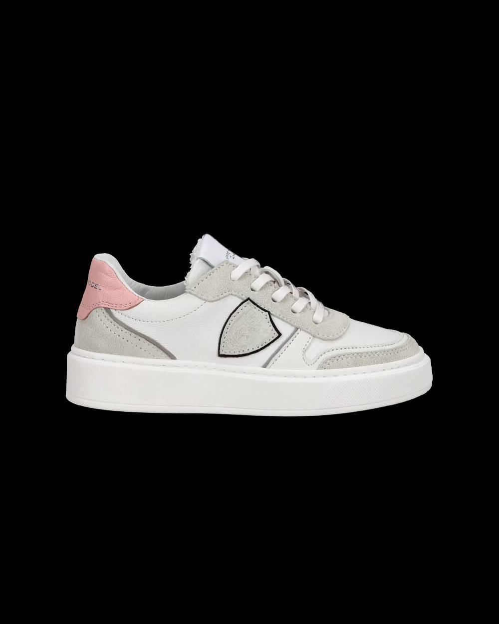 Philippe Model Junior Nice Low-Top Sneakers in Leather, Brown Blue Vendita Calda