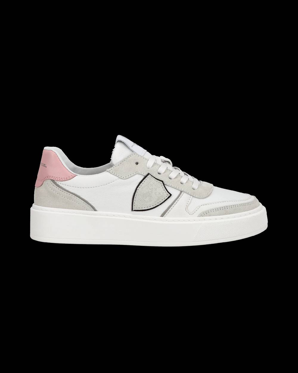 Philippe Model Junior Nice Low-Top Sneakers in Leather, Brown Blue Vendita Economica