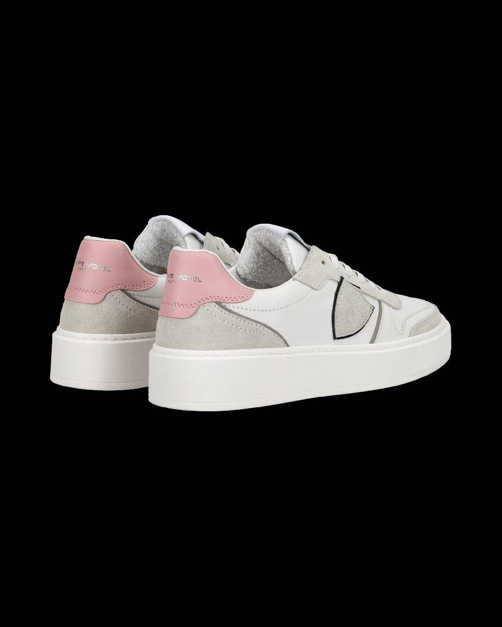 Philippe Model Junior Nice Low-Top Sneakers in Leather, Brown Blue Vendita Economica