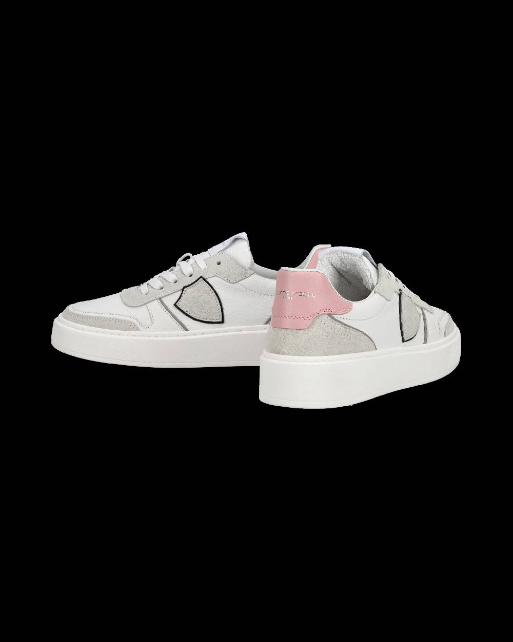 Philippe Model Junior Nice Low-Top Sneakers in Leather, Brown Blue Vendita Economica