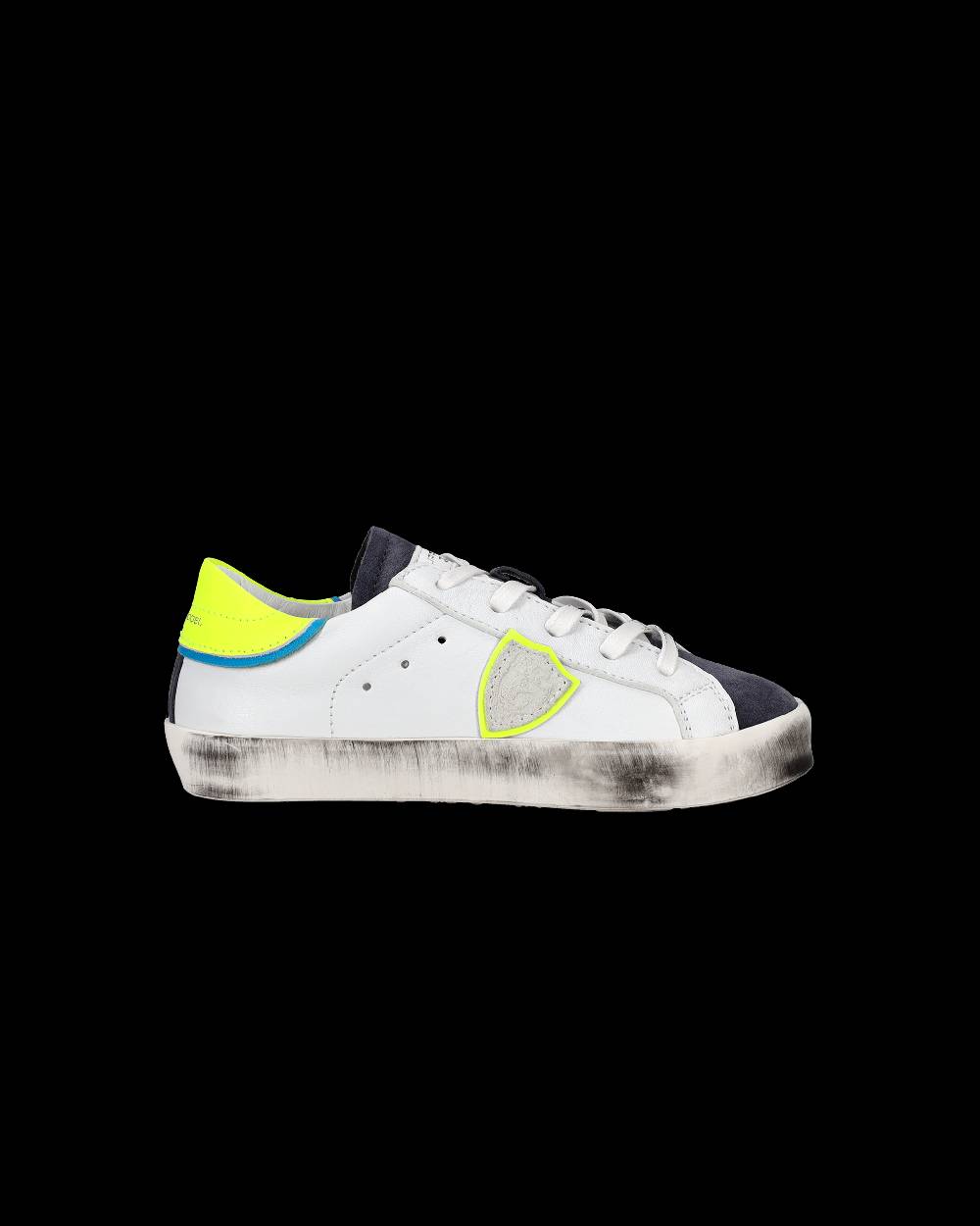 Philippe Model Scarpe da Bambini Prsx Bianche e Gialle in Pelle Saldi Di Fabbrica