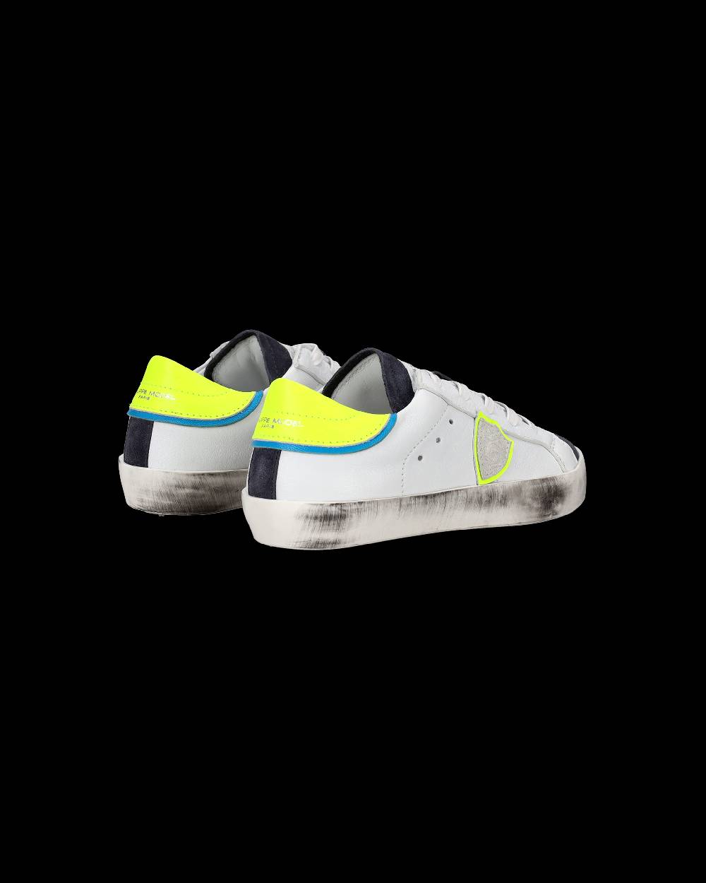Philippe Model Scarpe da Bambini Prsx Bianche e Gialle in Pelle Saldi Di Fabbrica