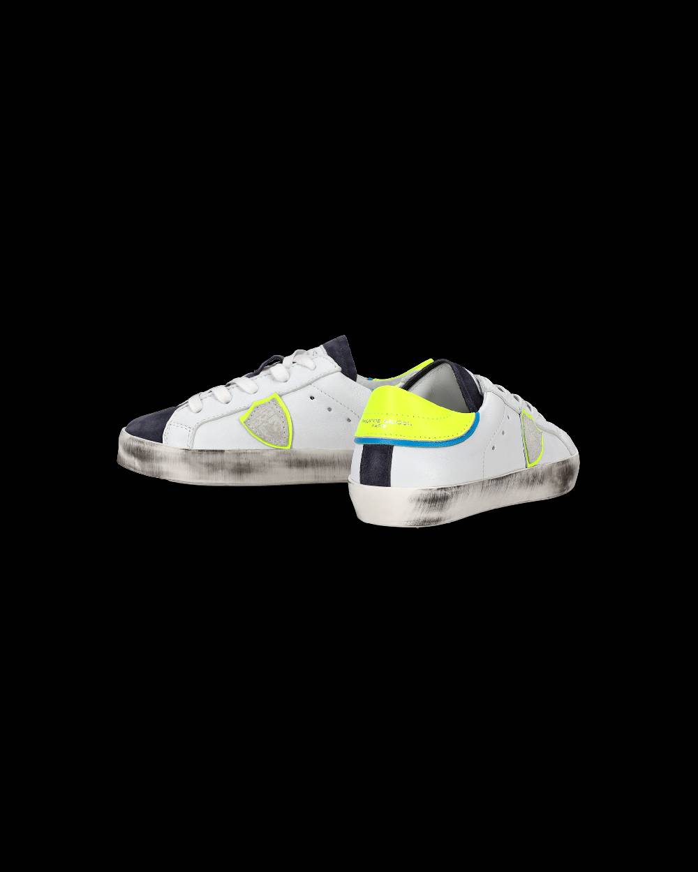 Philippe Model Scarpe da Bambini Prsx Bianche e Gialle in Pelle Saldi Di Fabbrica