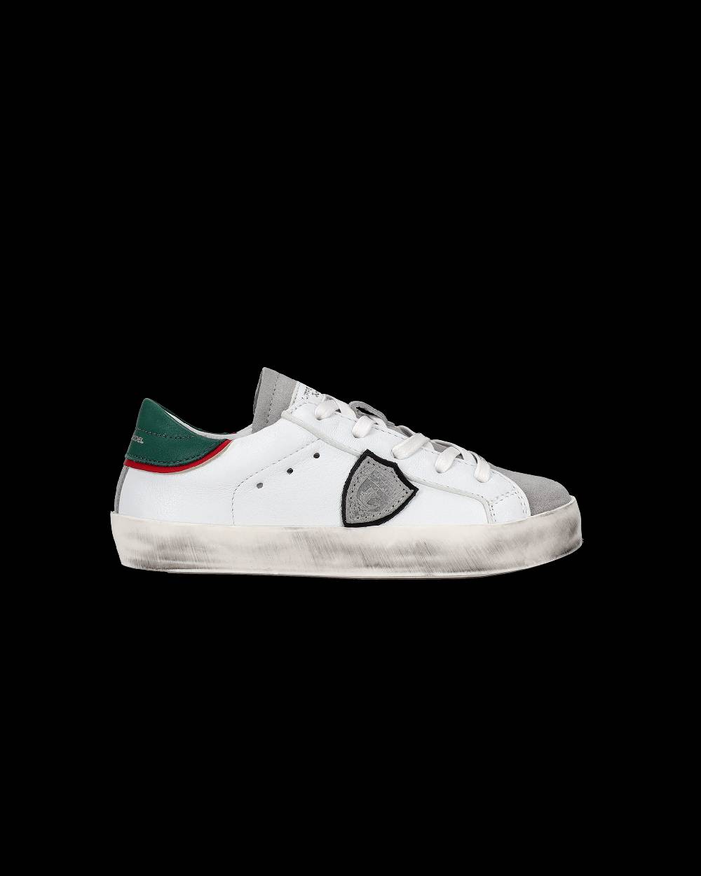 Philippe Model Sneakers da Bambini Prsx Bianche e Verdi in Pelle Negozio