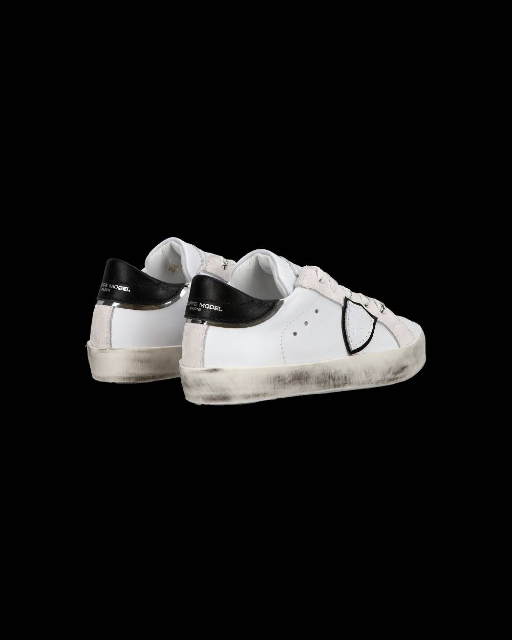 Philippe Model Sneakers Paris da Bambini Bianche e Nere in Pelle Nuovo