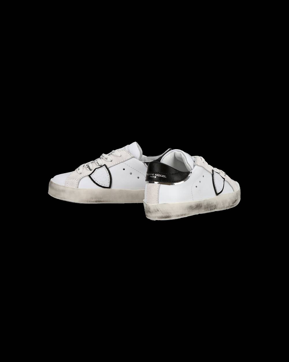 Philippe Model Sneakers Paris da Bambini Bianche e Nere in Pelle Nuovo