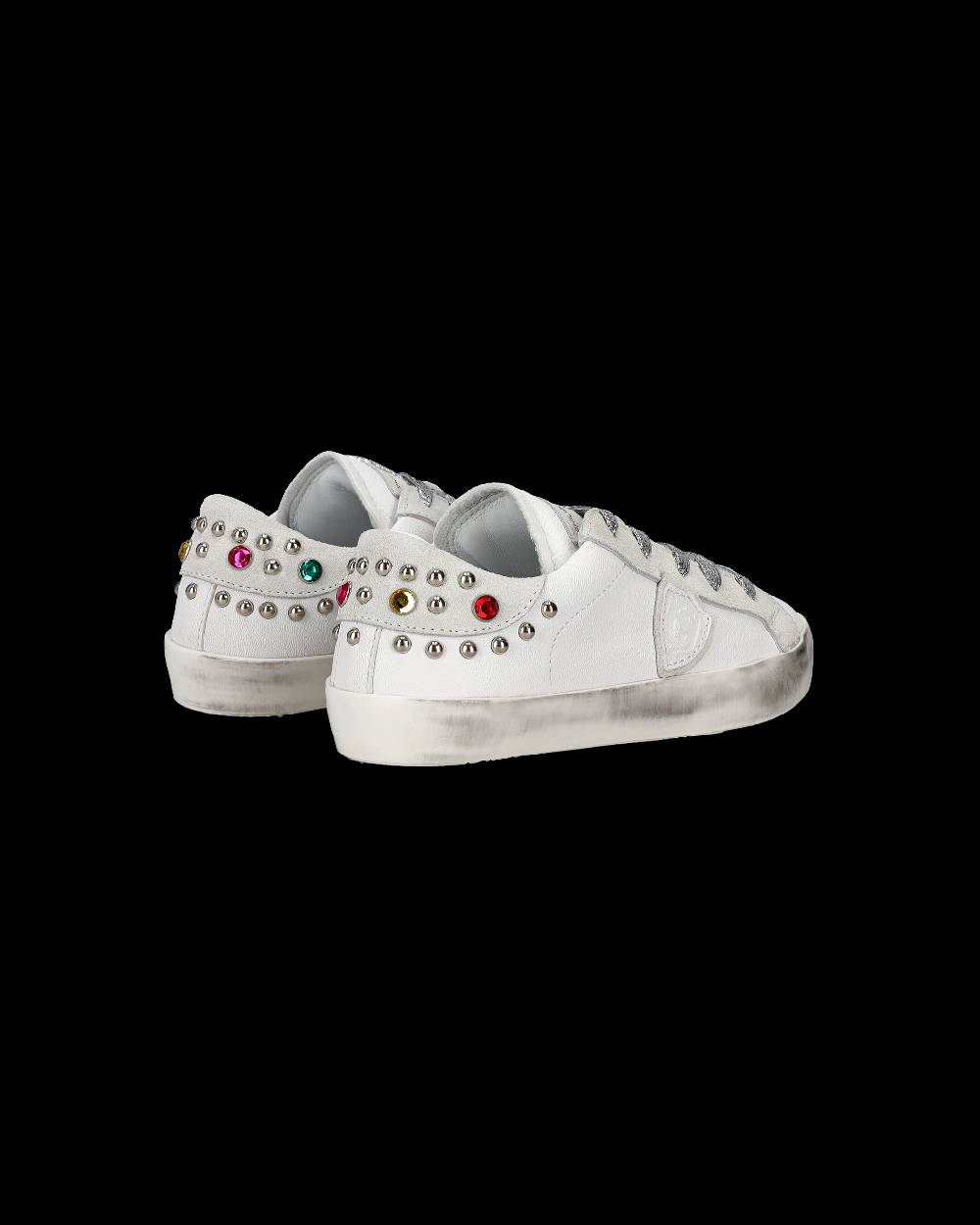 Philippe Model Sneakers Paris da Bambini Bianche e Grigie in Pelle Promozione