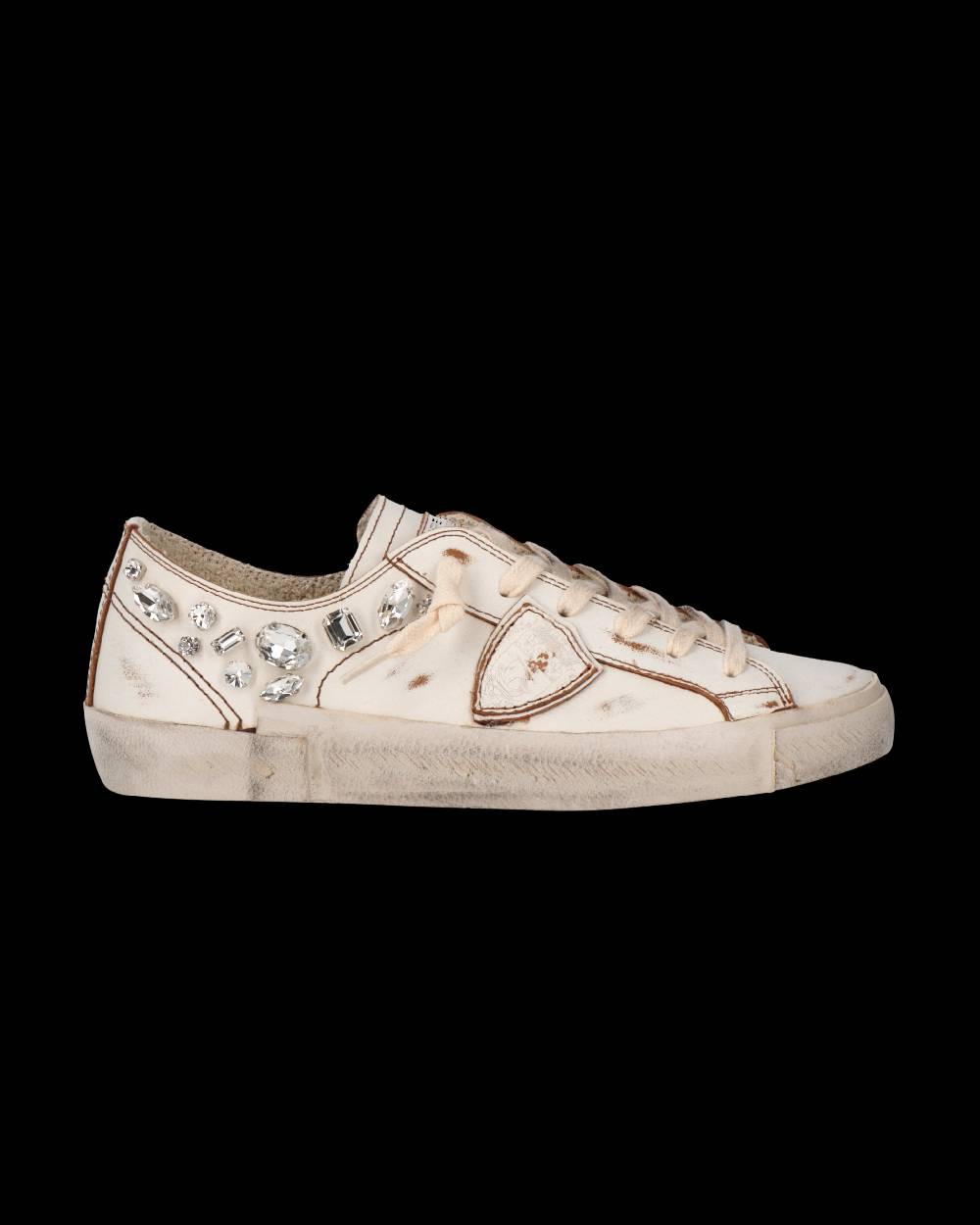 Philippe Model Sneaker Prsx Donna Con Cristalli, Bianco Promozione Limitata