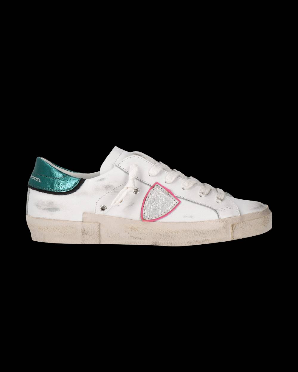 Philippe Model Sneaker Prsx Donna, Bianco e Petrolio Presa