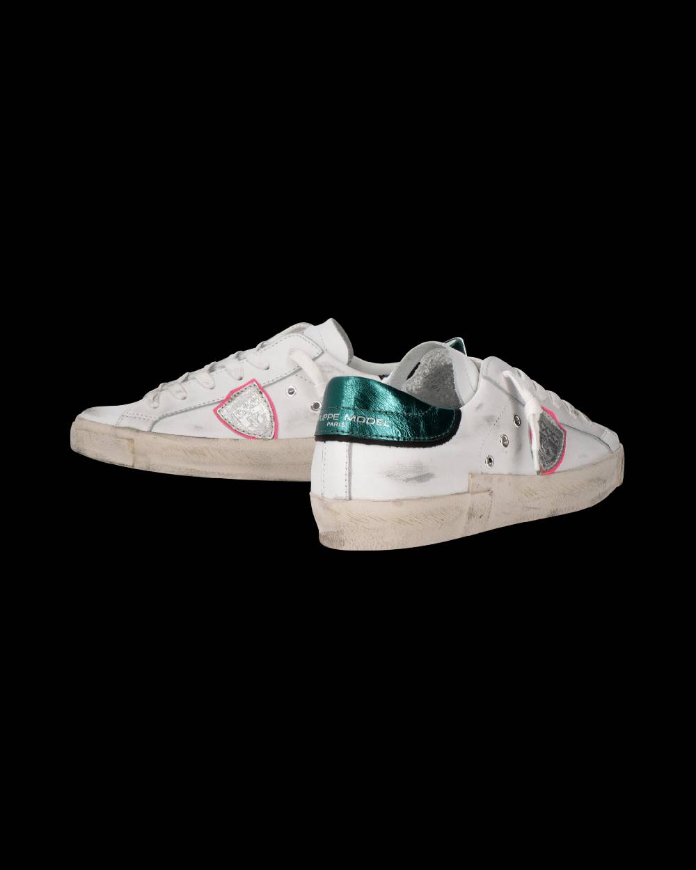 Philippe Model Sneaker Prsx Donna, Bianco e Petrolio Presa