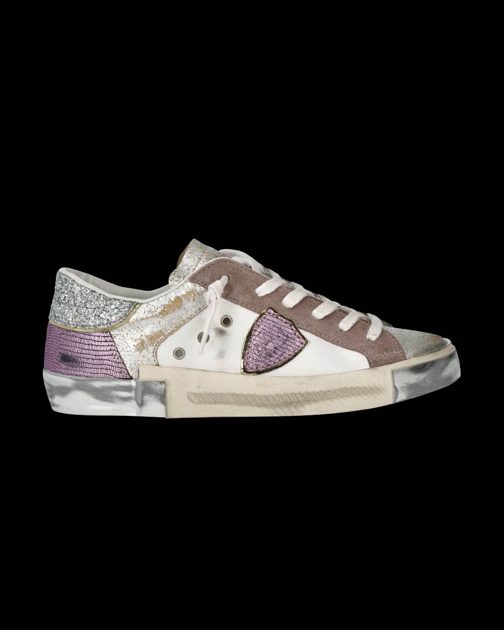 Philippe Model Sneaker Prsx Donna, Bianco Beige e Viola Economico