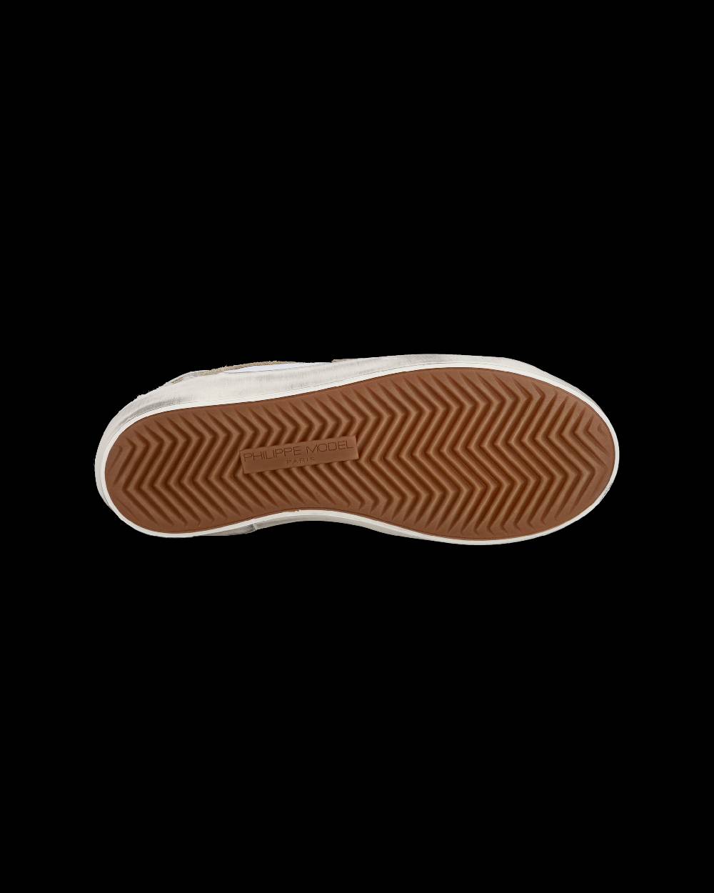Philippe Model Sneakers basse Paris da Bambino in pelle, Bianco Oro Offerte