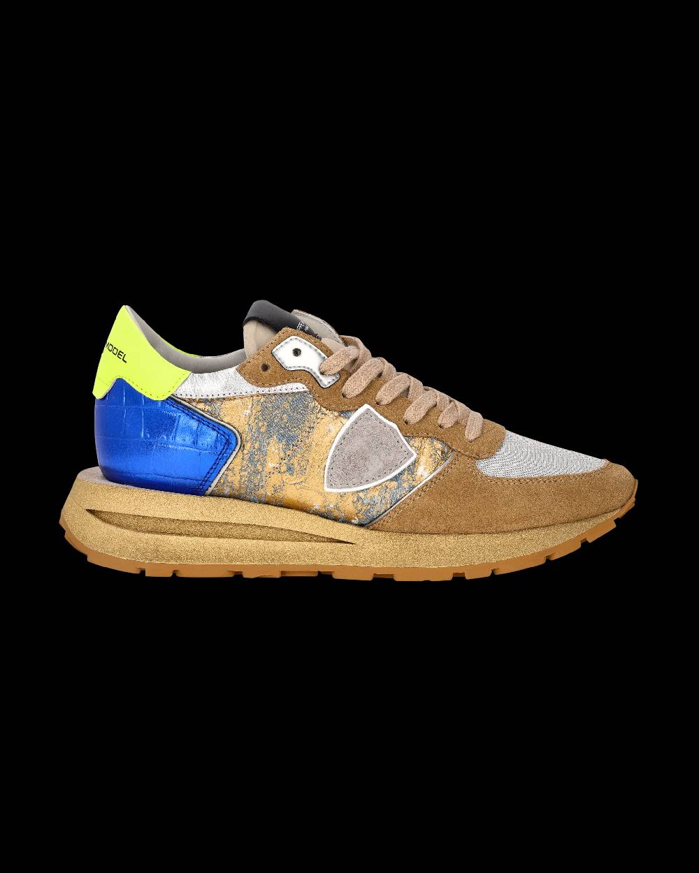 Philippe Model Sneaker Tropez Haute Donna, Sabbia e Bluette Promozione