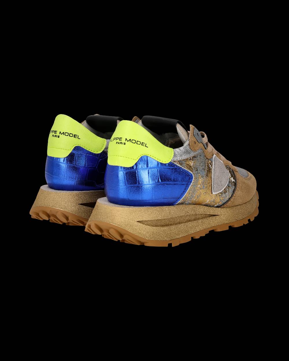 Philippe Model Sneaker Tropez Haute Donna, Sabbia e Bluette Promozione