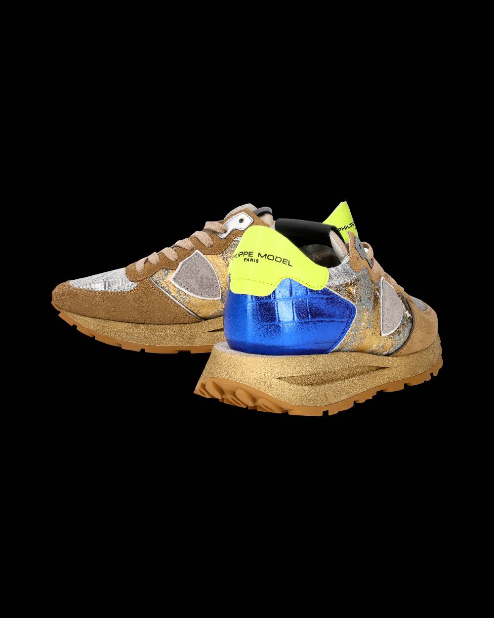 Philippe Model Sneaker Tropez Haute Donna, Sabbia e Bluette Promozione