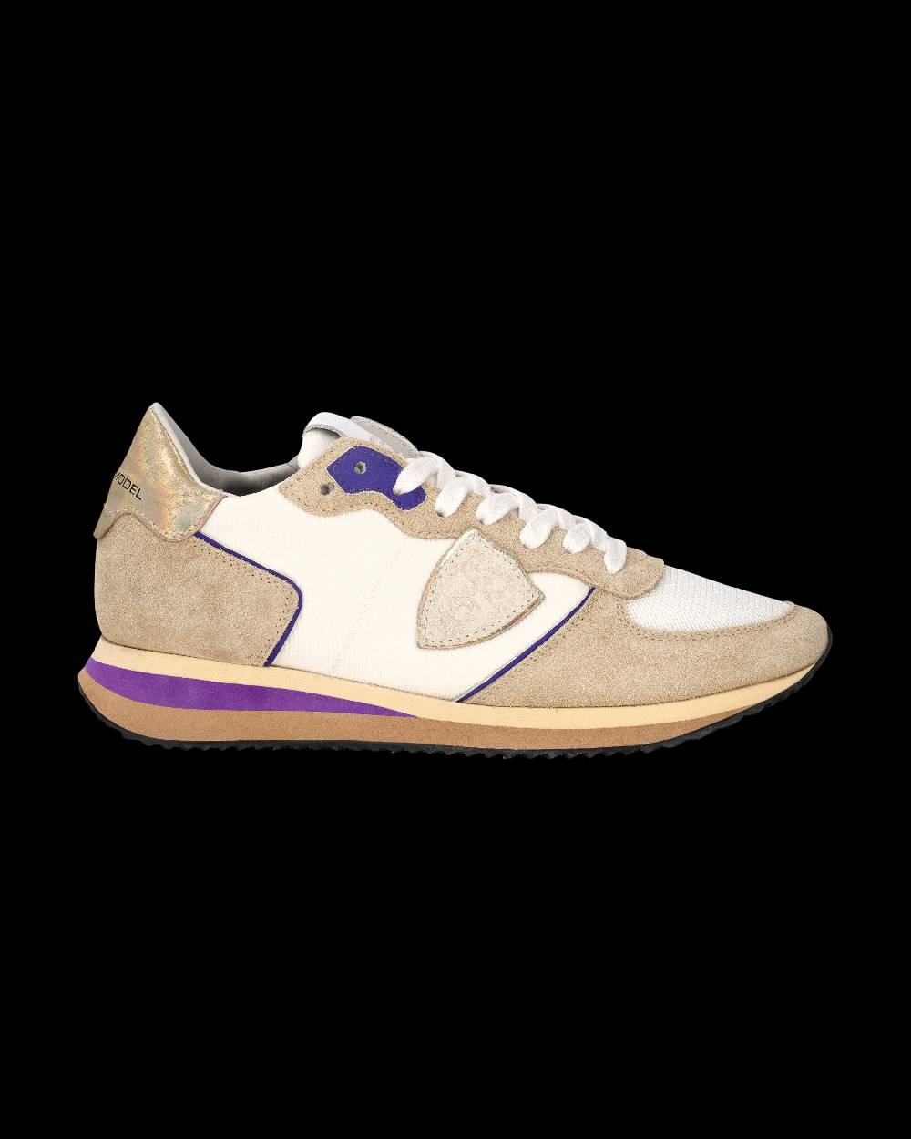 Philippe Model Sneaker Trpx Donna, Beige e Violetto Spedizione Gratuita