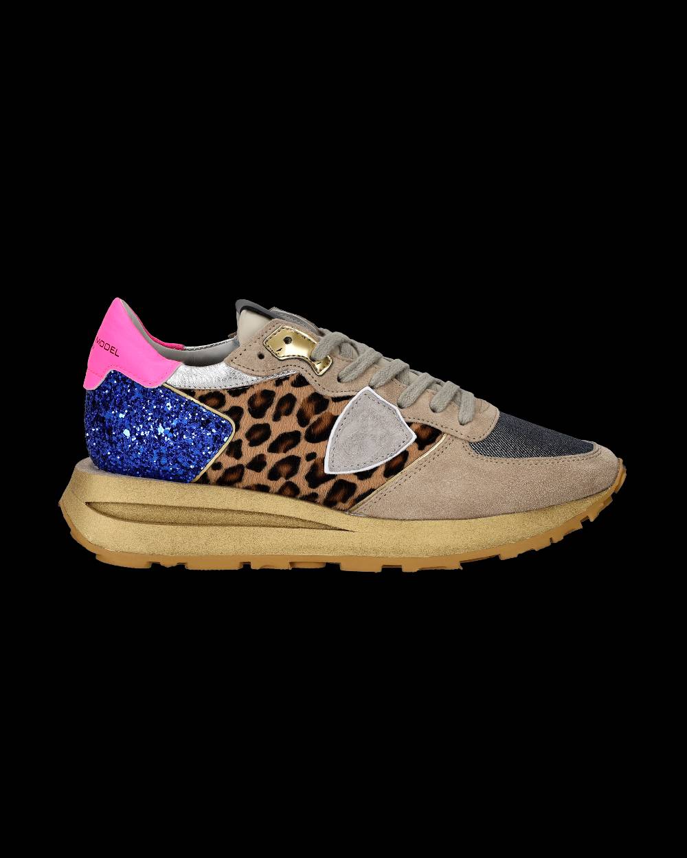 Philippe Model Sneaker basse Tropez Haute donna - beige, bluette e rosa Qualità Garantita