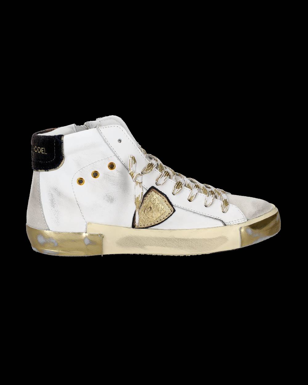 Philippe Model Sneaker high Paris donna - bianco e oro Prezzo Ridotto