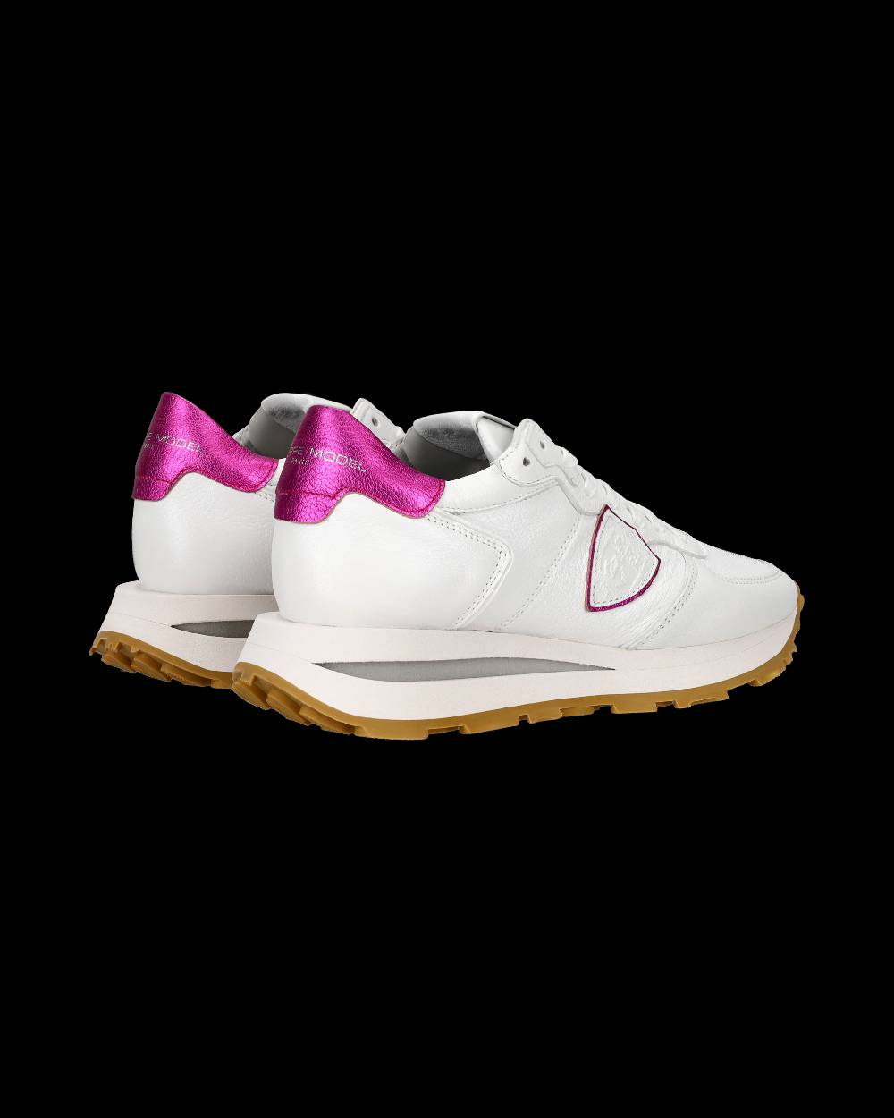 Philippe Model Sneaker basse Tropez Haute donna - bianco e fucsia Sottocosto