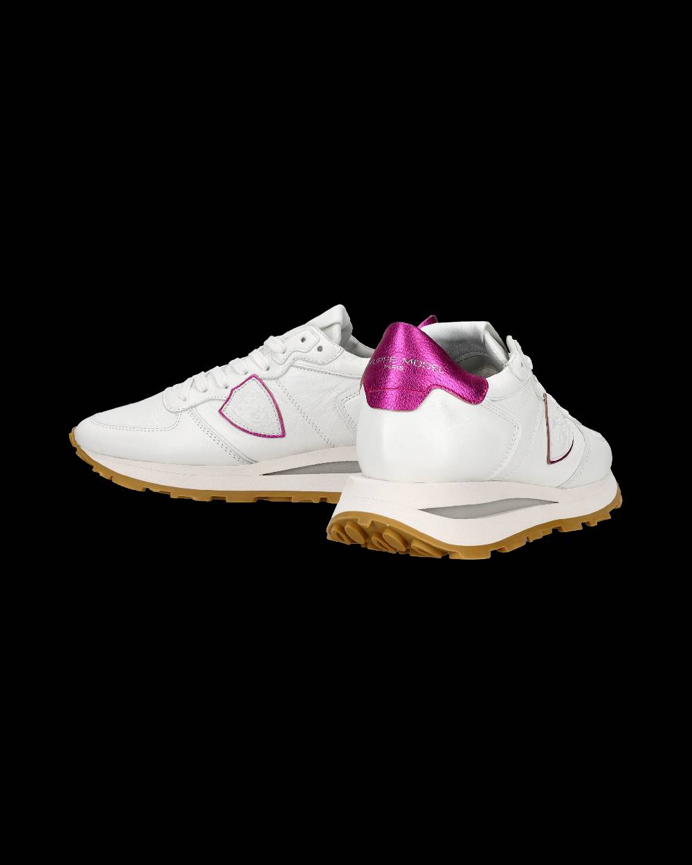 Philippe Model Sneaker basse Tropez Haute donna - bianco e fucsia Sottocosto