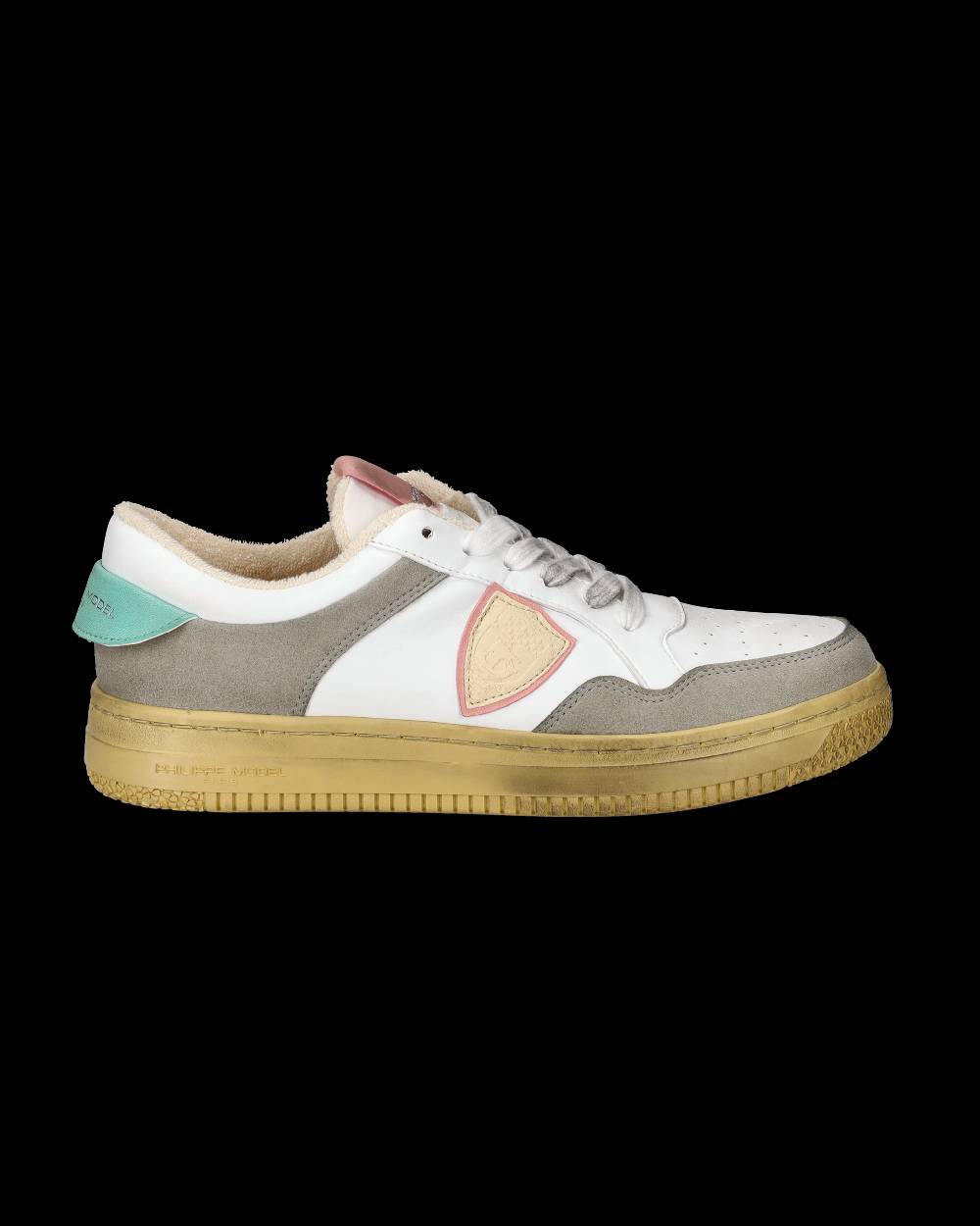 Philippe Model Sneakers Lyon da Donna Bianche e Rosa in Pelle Riciclata Economico