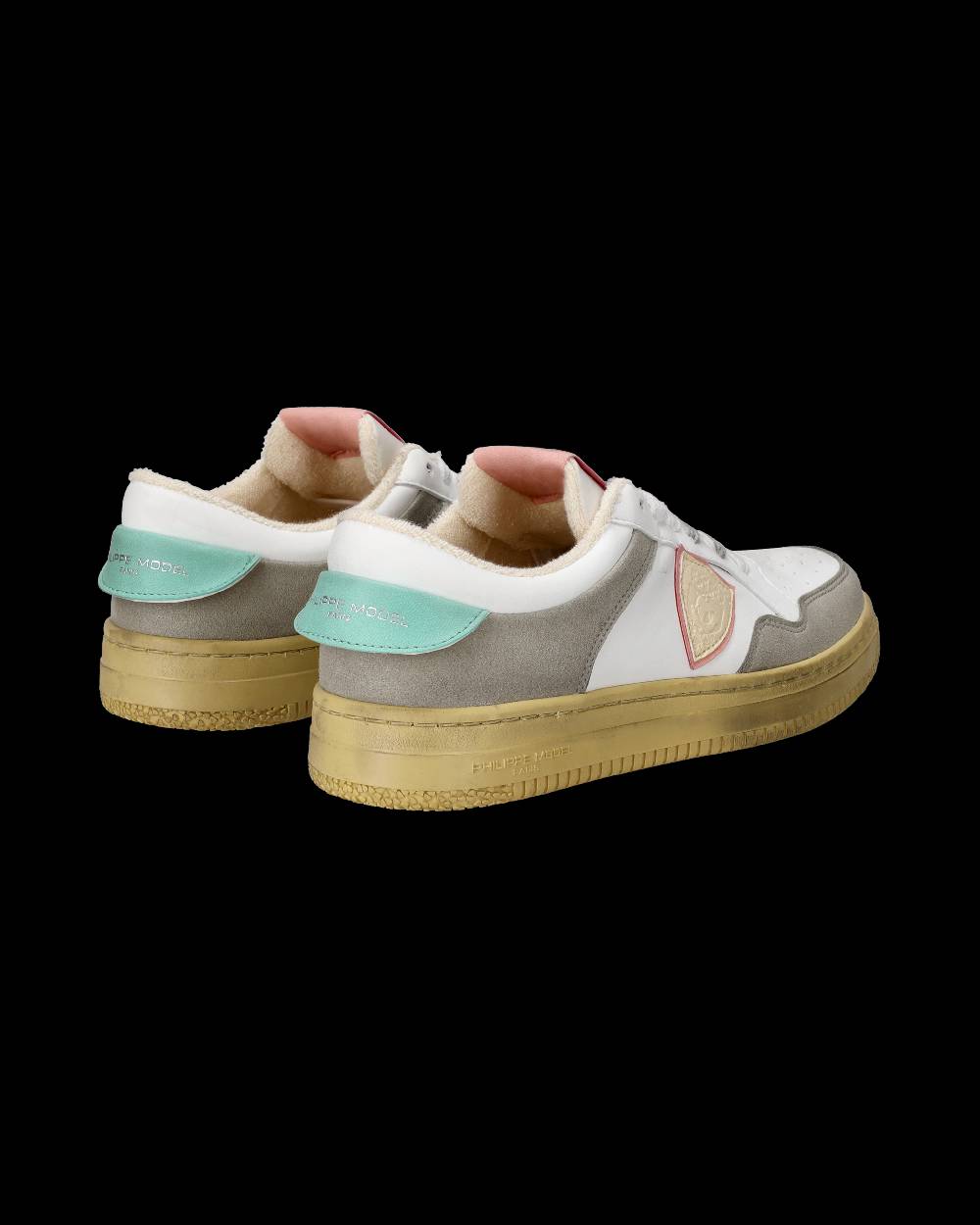 Philippe Model Sneakers Lyon da Donna Bianche e Rosa in Pelle Riciclata Economico