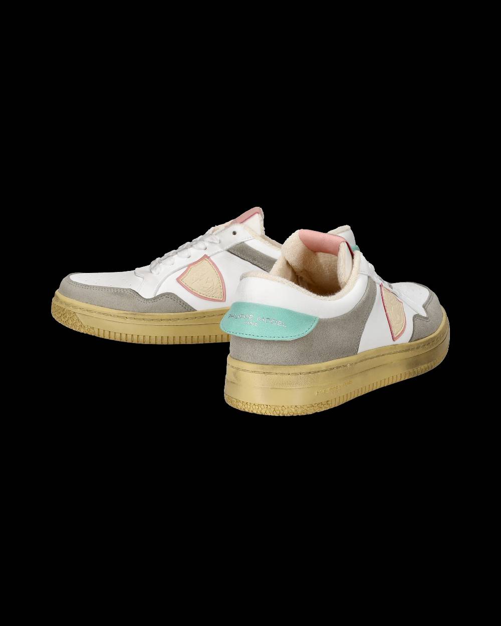 Philippe Model Sneakers Lyon da Donna Bianche e Rosa in Pelle Riciclata Economico