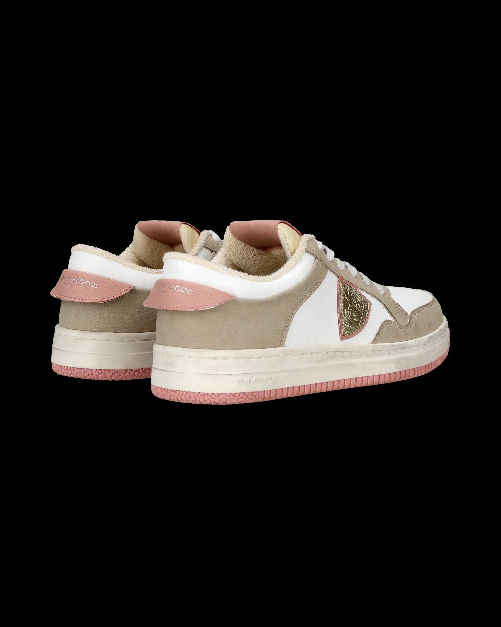 Philippe Model Sneakers Lyon da Donna Bianche e Rosa in Pelle Riciclata In Vendita