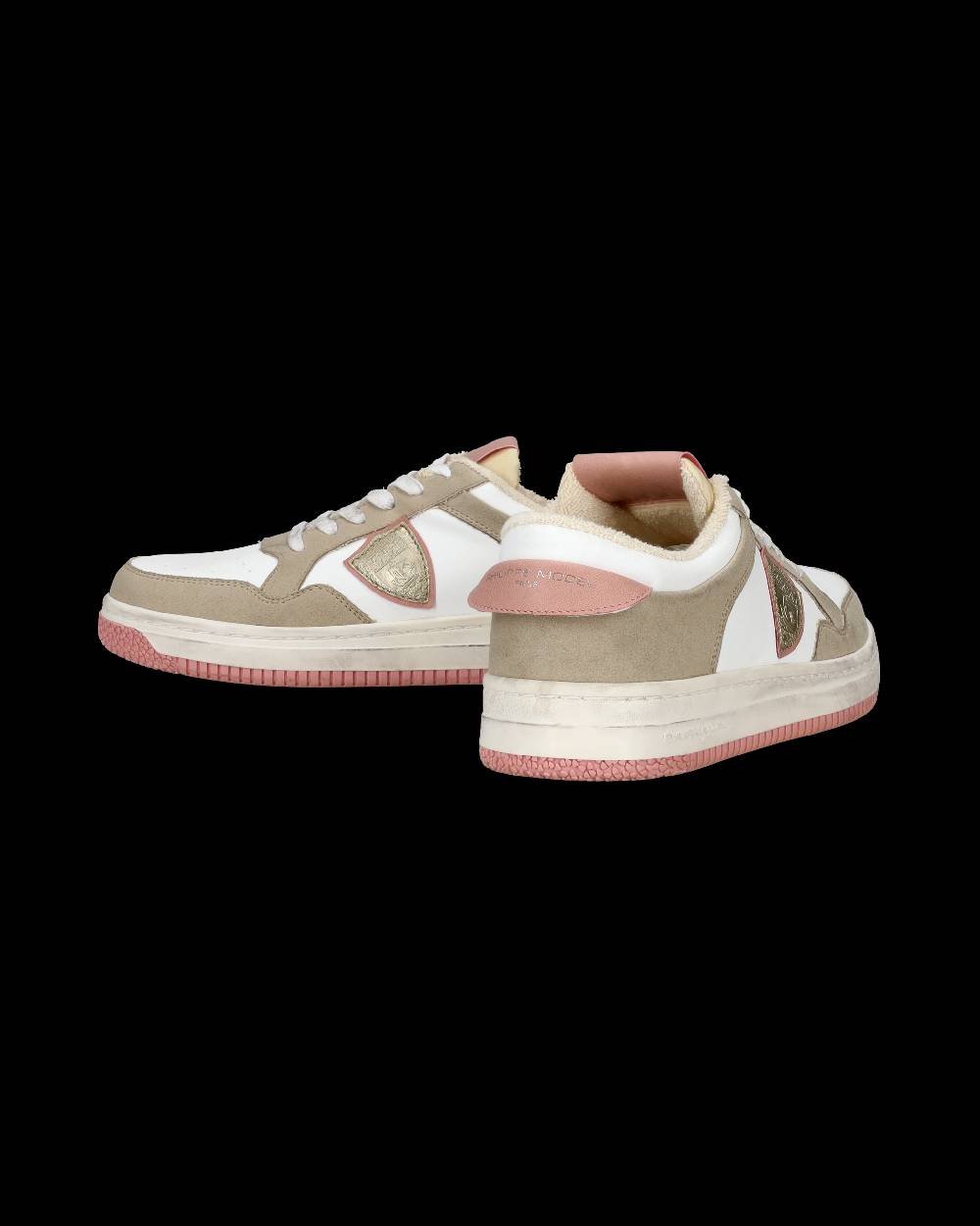 Philippe Model Sneakers Lyon da Donna Bianche e Rosa in Pelle Riciclata In Vendita