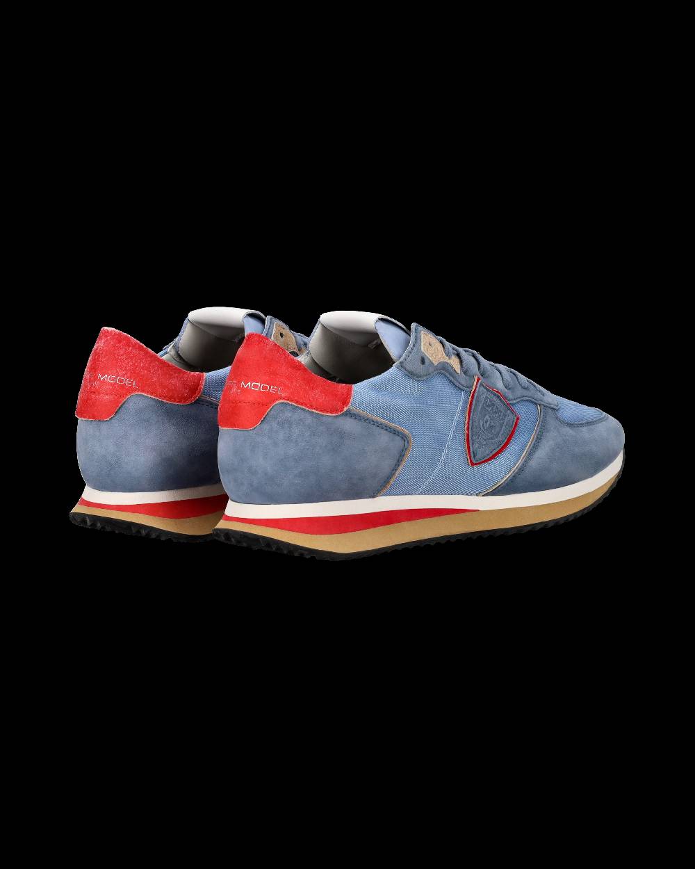 Philippe Model Sneaker casual Trpx da uomo in nylon e pelle Nabuk - Azzurro Saldi